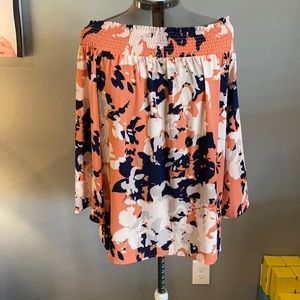 Halston Off the Shoulder Top Medium NWT